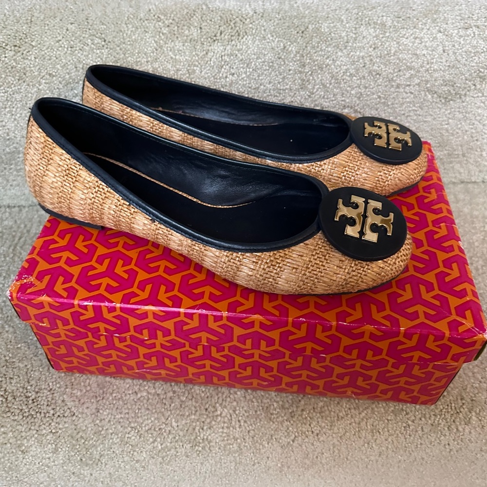 Tory Burch rattan flats